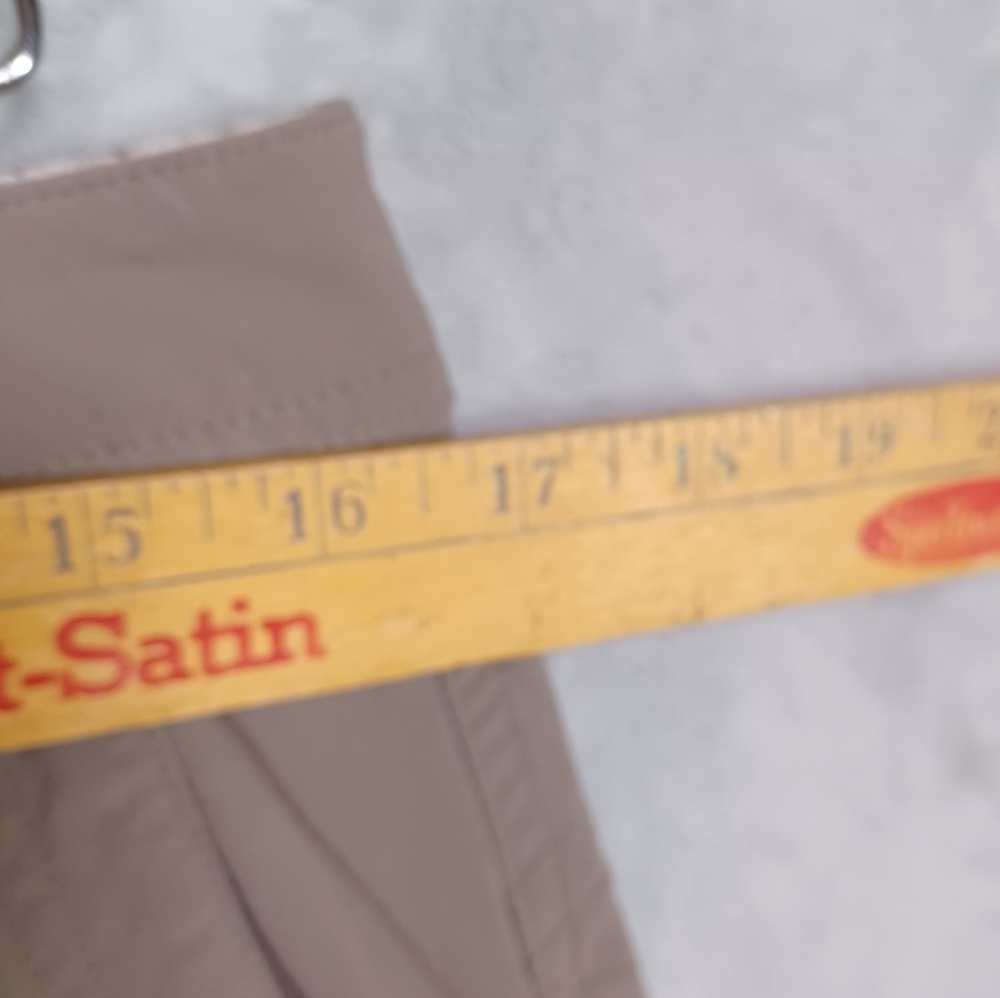 L.L.Bean Women's Nylon Hiking Pants 12 Taupe Adjustable Hem Cozy Outdoor Travel - Picture 10 of 11